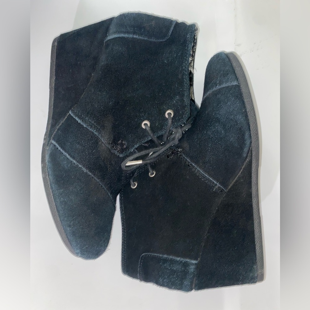 TOMS WOMENS COLETTE WEDGE ANKLE BOOT